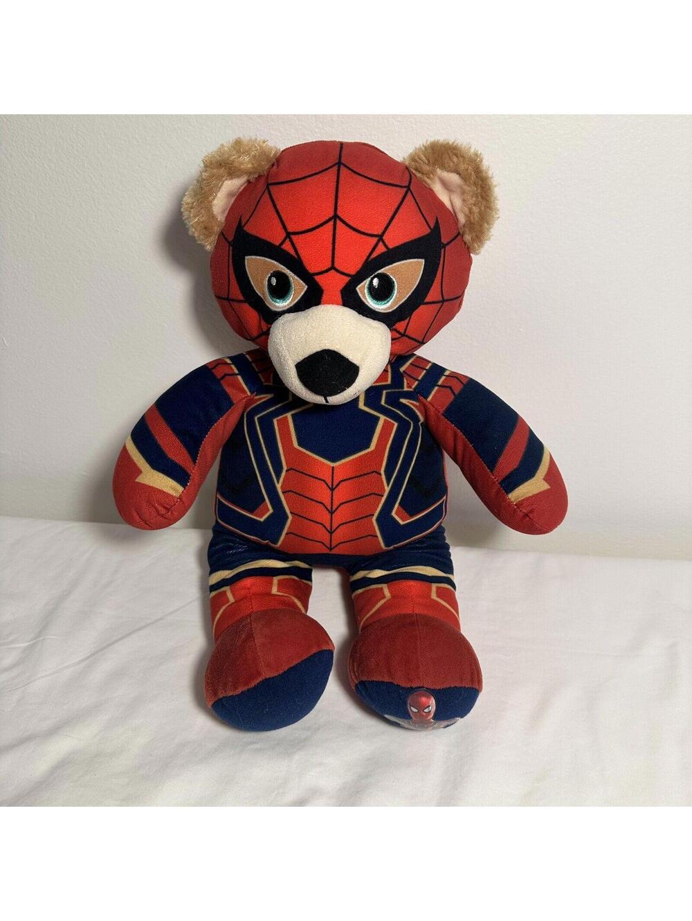 Build A Bear Marvel Avengers Infinity War Iron Spider Spider-Man Plush 17”